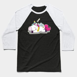 Sleeping Unicorn Baseball T-Shirt